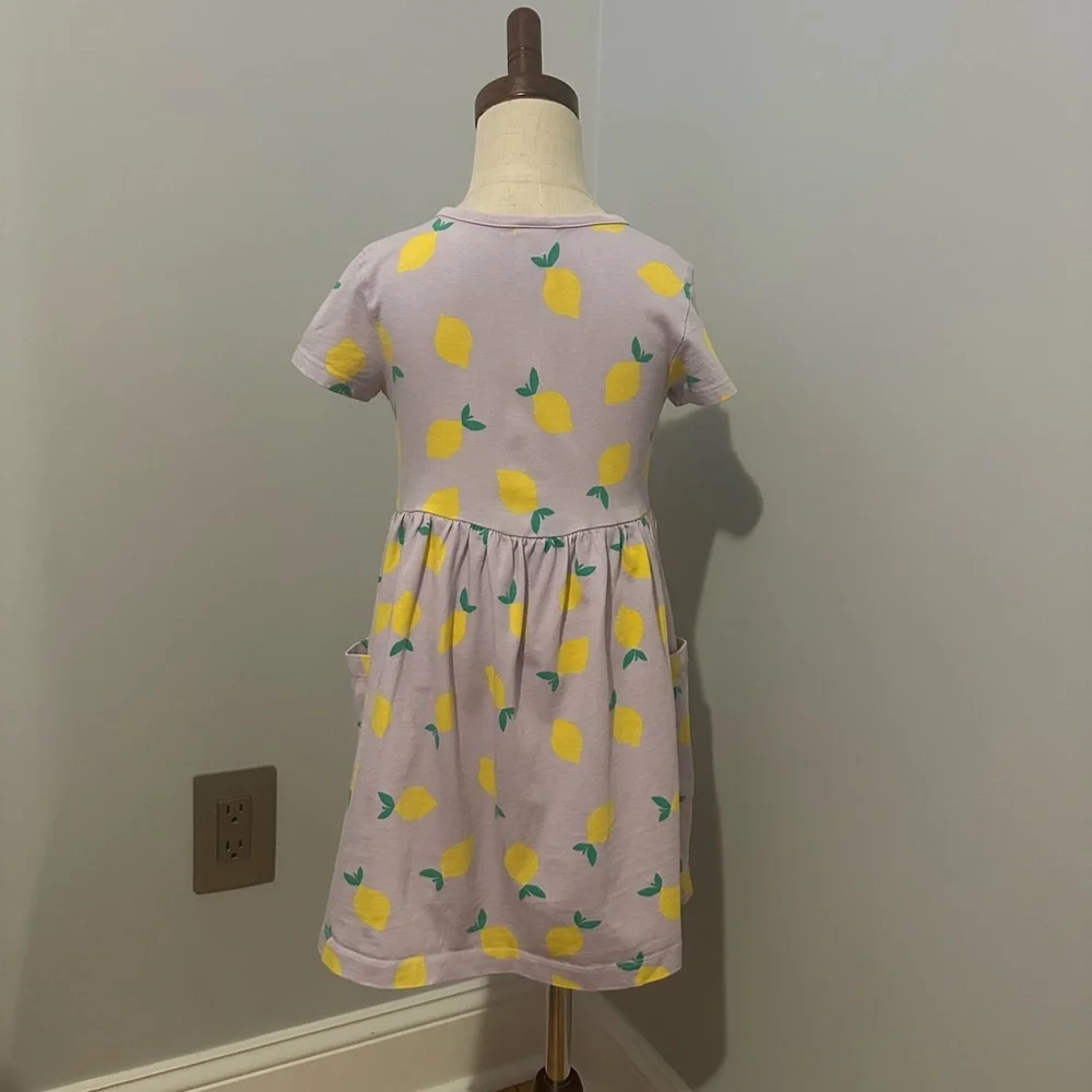 HANNA ANDERSSON GIRLS LEMON PRINT PLAYGROUND DRESS